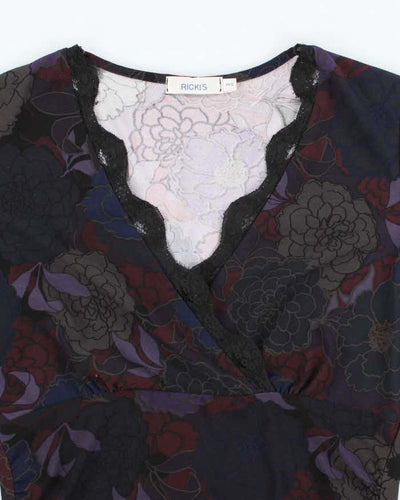 Vintage Y2k 00s Rickis Floral Top - S