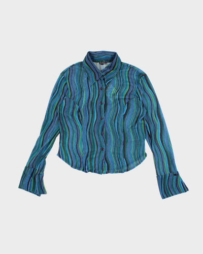Vintage 90s Le Chateau Pattern Blouse - L