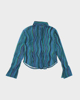 Vintage 90s Le Chateau Pattern Blouse - L
