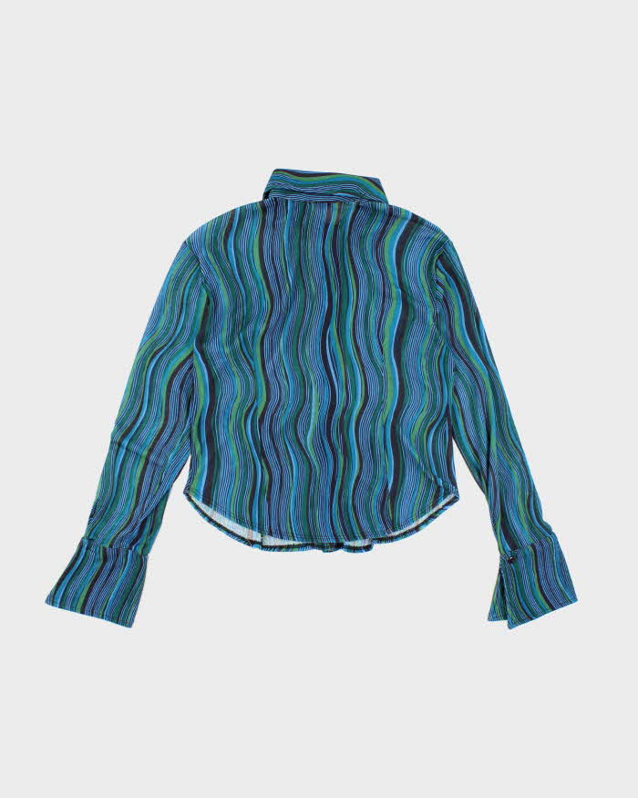 Vintage 90s Le Chateau Pattern Blouse - L