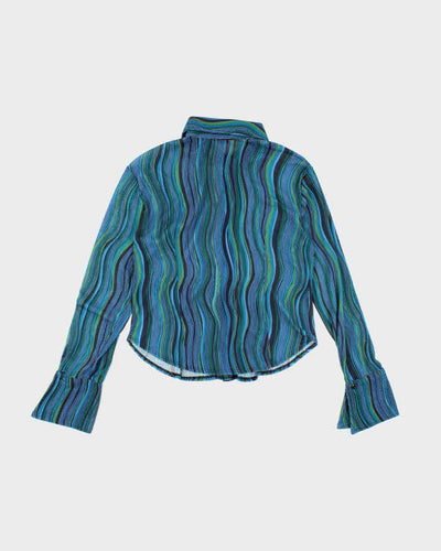 Vintage 90s Le Chateau Pattern Blouse - L