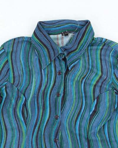 Vintage 90s Le Chateau Pattern Blouse - L