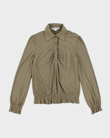 Vintage Y2k 00s Simple Life Quarter-Button Blouse - M