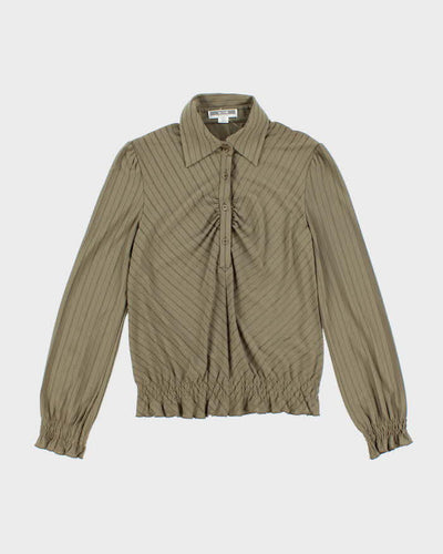 Vintage Y2k 00s Simple Life Quarter-Button Blouse - M