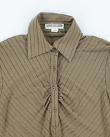 Vintage Y2k 00s Simple Life Quarter-Button Blouse - M