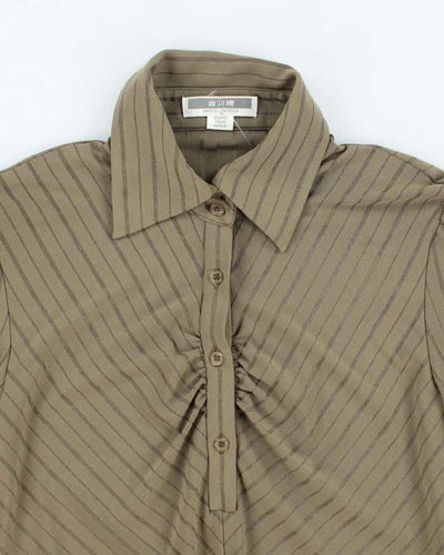 Vintage Y2k 00s Simple Life Quarter-Button Blouse - M