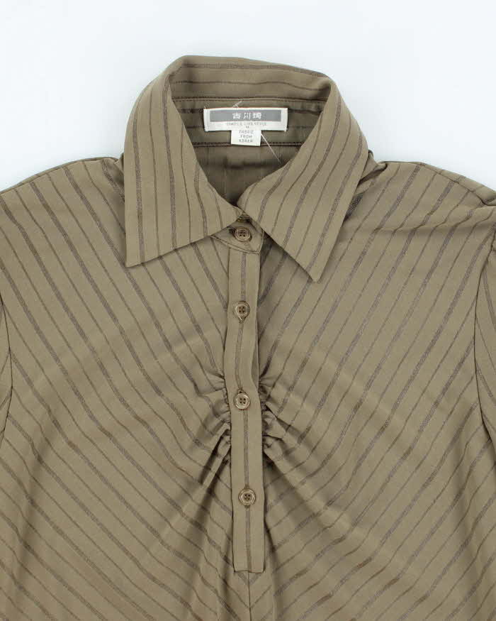 Vintage Y2k 00s Simple Life Quarter-Button Blouse - M