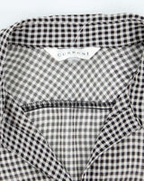 Vintage 90s Current Gingham Mesh Blouse - L