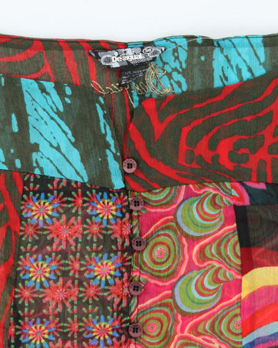 Vintage Y2k 00s Desigual Mesh Blouse - L