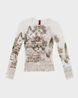 Vintage Y2k 00s Just In Time Mesh Top - XS