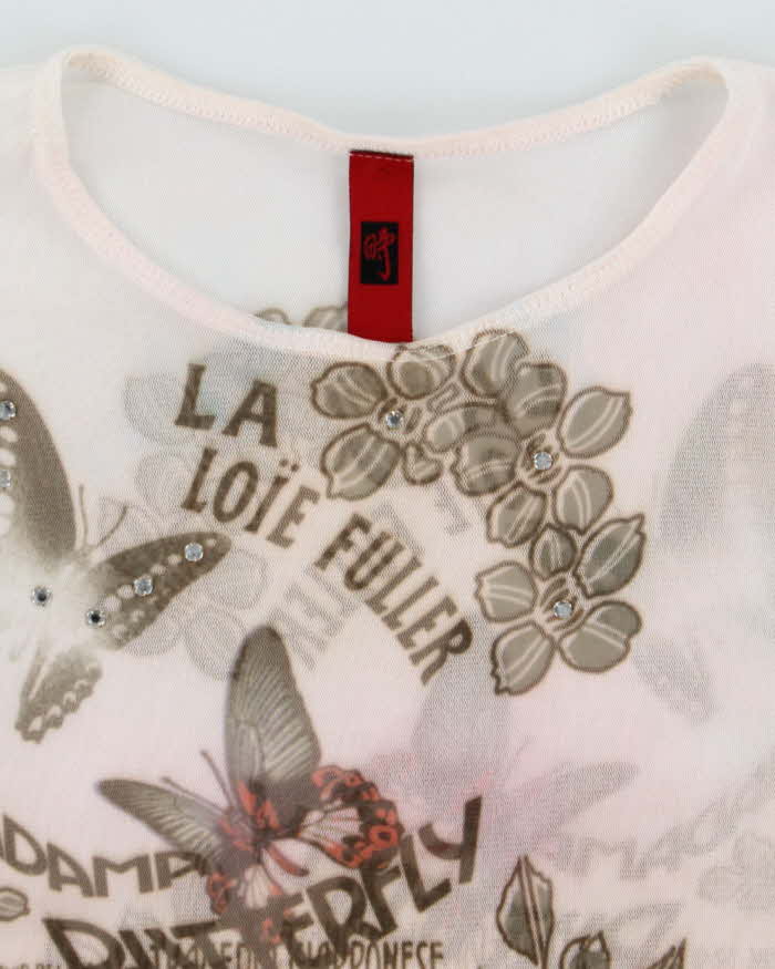 Vintage Y2k 00s Just In Time Mesh Top - XS