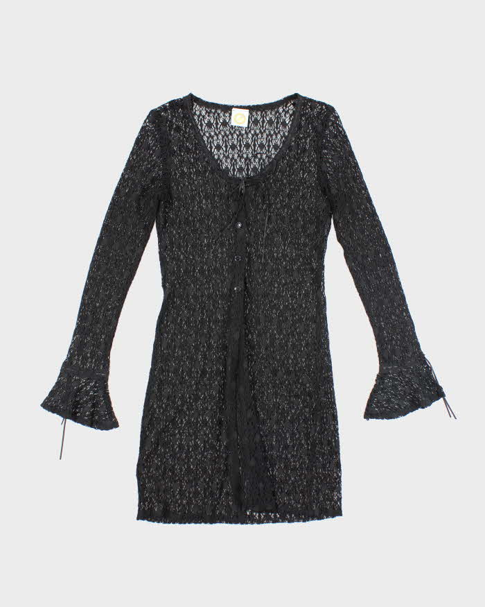 Vintage 90s Rubber Ducky Lace Cover-Up Top - S