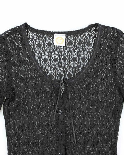 Vintage 90s Rubber Ducky Lace Cover-Up Top - S