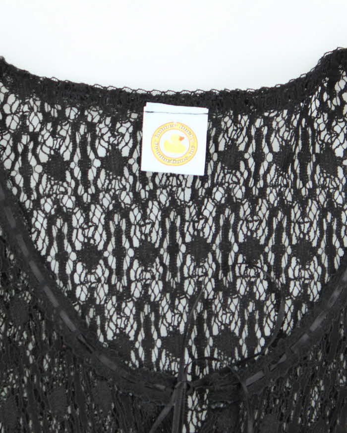 Vintage 90s Rubber Ducky Lace Cover-Up Top - S