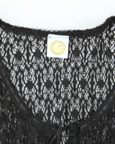 Vintage 90s Rubber Ducky Lace Cover-Up Top - S