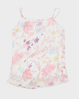 Vintage Y2k 00s Christian Ferre Flora Ruffle Cami - S