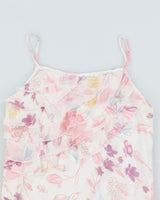 Vintage Y2k 00s Christian Ferre Flora Ruffle Cami - S