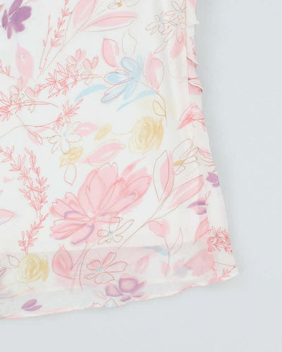 Vintage Y2k 00s Christian Ferre Flora Ruffle Cami - S
