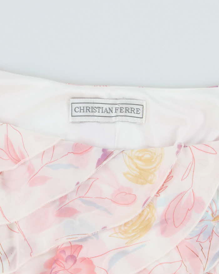 Vintage Y2k 00s Christian Ferre Flora Ruffle Cami - S