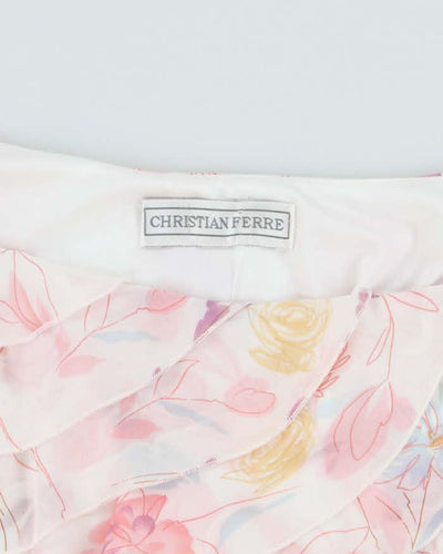 Vintage Y2k 00s Christian Ferre Flora Ruffle Cami - S