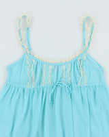 Vintage Y2k 00s Victoria's Secret Blue Mesh Cami - S