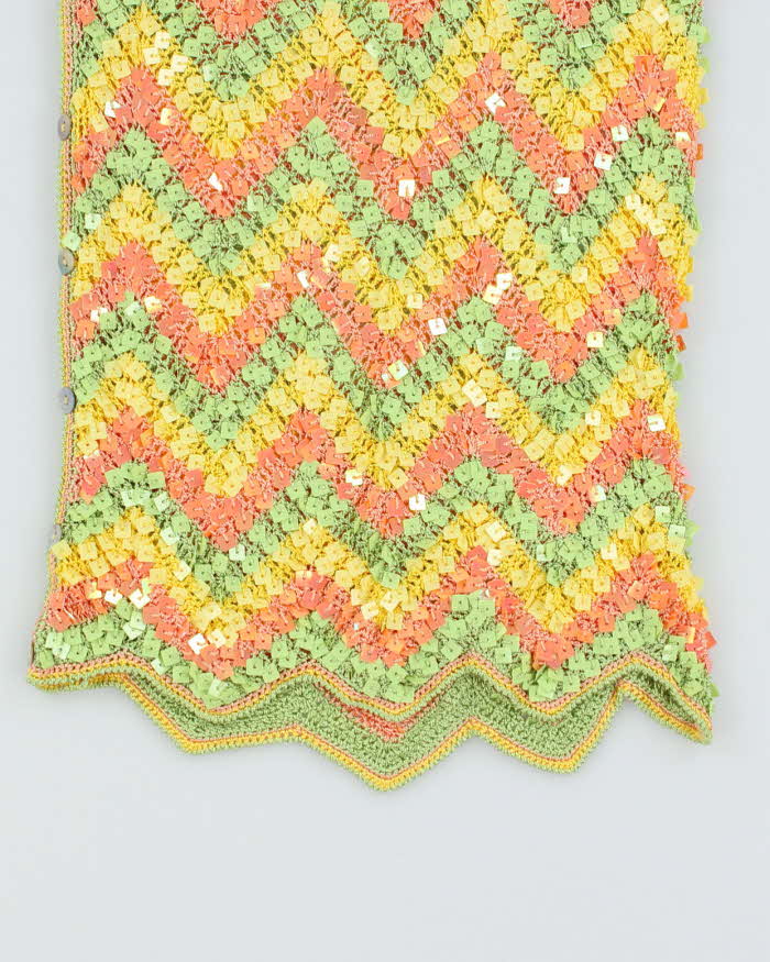 Vintage Y2k 00s Valenti Sequin Crochet Cami - S