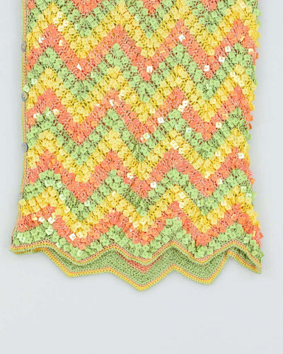 Vintage Y2k 00s Valenti Sequin Crochet Cami - S