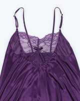Vintage Y2k 00s Purple Satin &amp; Lace Cami - XS