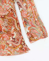Vintage Y2k 00s Suzy Paisley Pattern Sheer Top - S