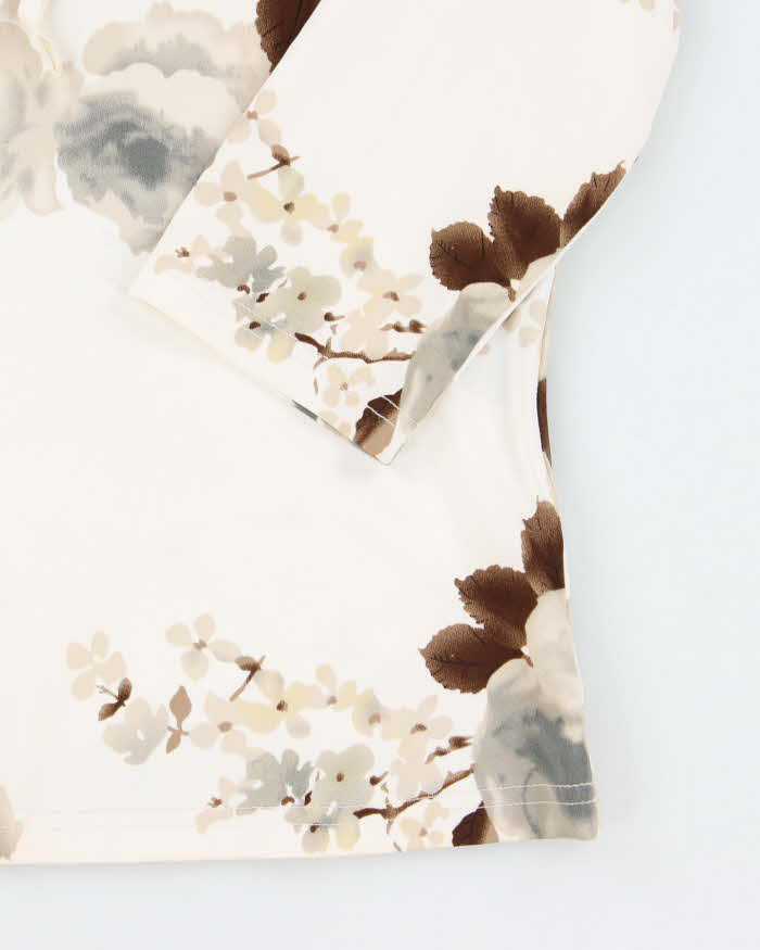 Vintage Y2k 00s Floral Ruffle Top - S