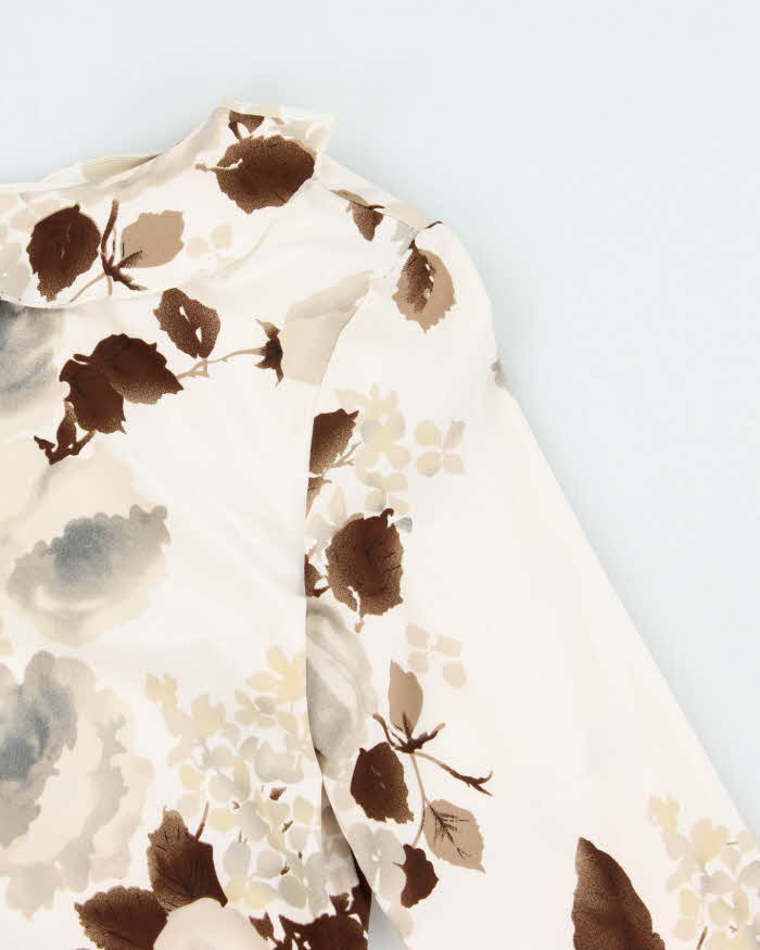 Vintage Y2k 00s Floral Ruffle Top - S