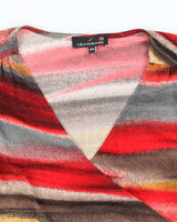 Vintage Y2k 00s Laura Striped Wrap Style Top - M