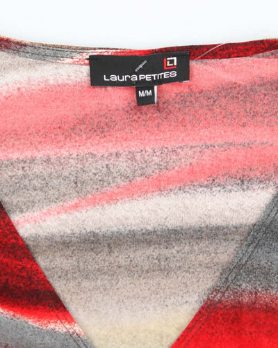 Vintage Y2k 00s Laura Striped Wrap Style Top - M