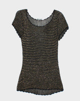 Vintage Y2k 00s Alberto Makali Crochet Beaded Top - M