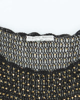 Vintage Y2k 00s Alberto Makali Crochet Beaded Top - M