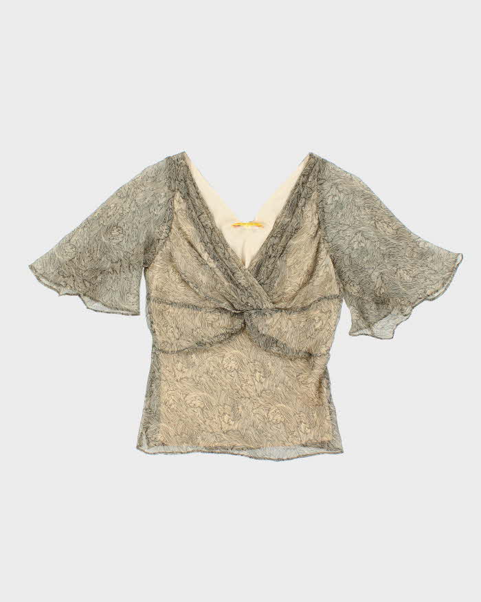 Vintage Y2k 00s Catherine Malandrino Silk Top - S