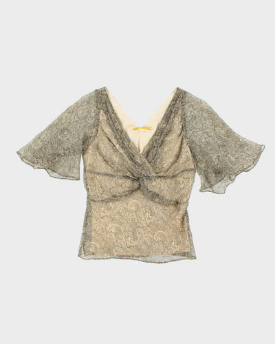 Vintage Y2k 00s Catherine Malandrino Silk Top - S