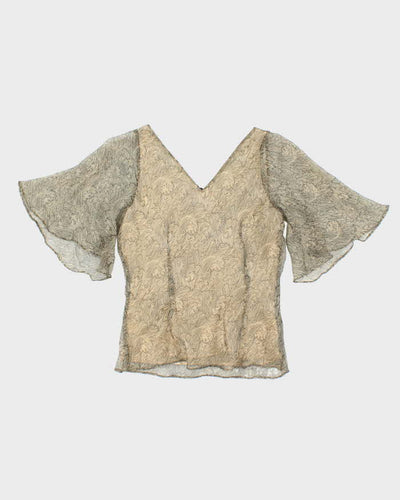 Vintage Y2k 00s Catherine Malandrino Silk Top - S