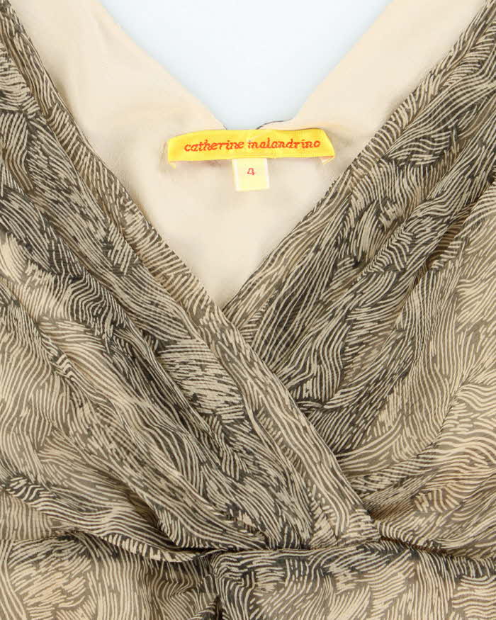 Vintage Y2k 00s Catherine Malandrino Silk Top - S