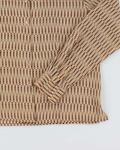 Vintage Y2k 00s Mantles Sheer Pattern Blouse - XL