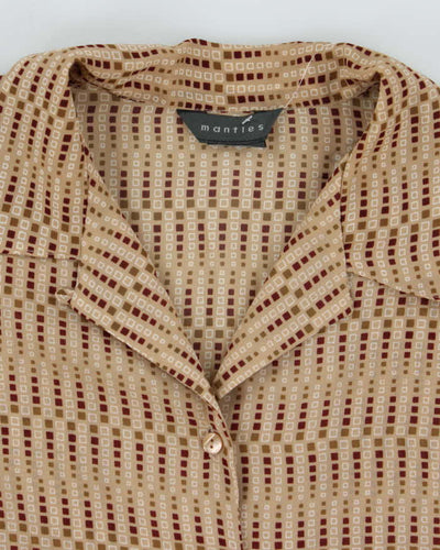 Vintage Y2k 00s Mantles Sheer Pattern Blouse - XL