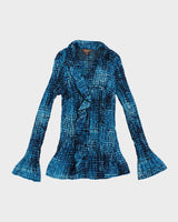 Vintage Y2k 00s Jessica Pleated Ruffle Blouse - M