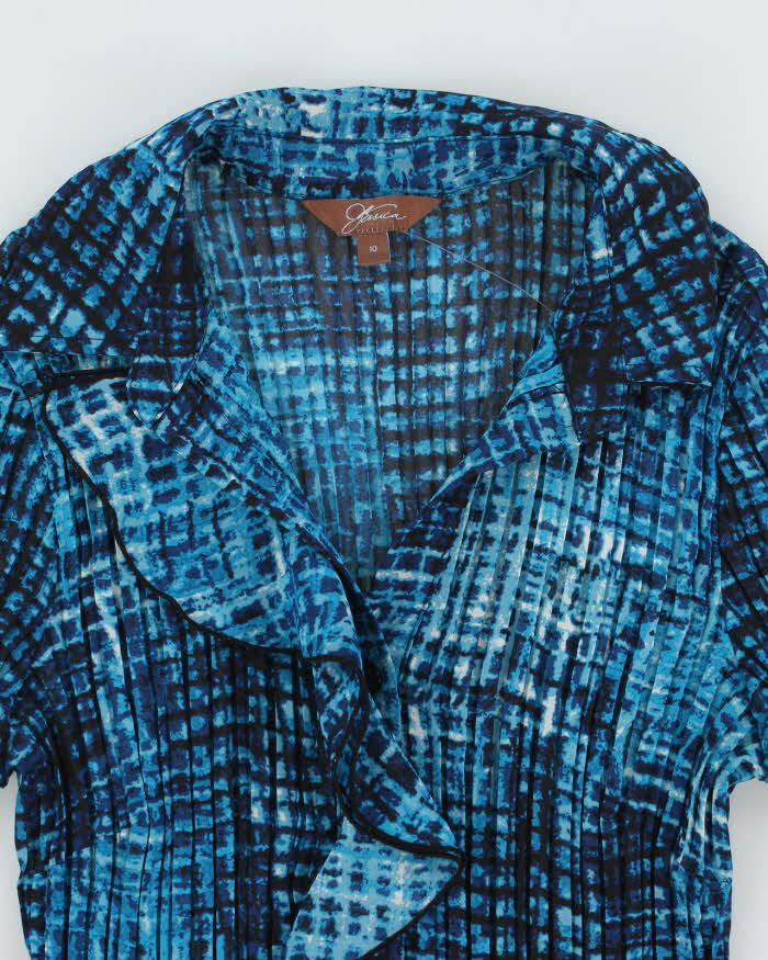 Vintage Y2k 00s Jessica Pleated Ruffle Blouse - M