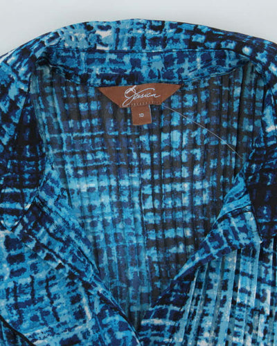 Vintage Y2k 00s Jessica Pleated Ruffle Blouse - M