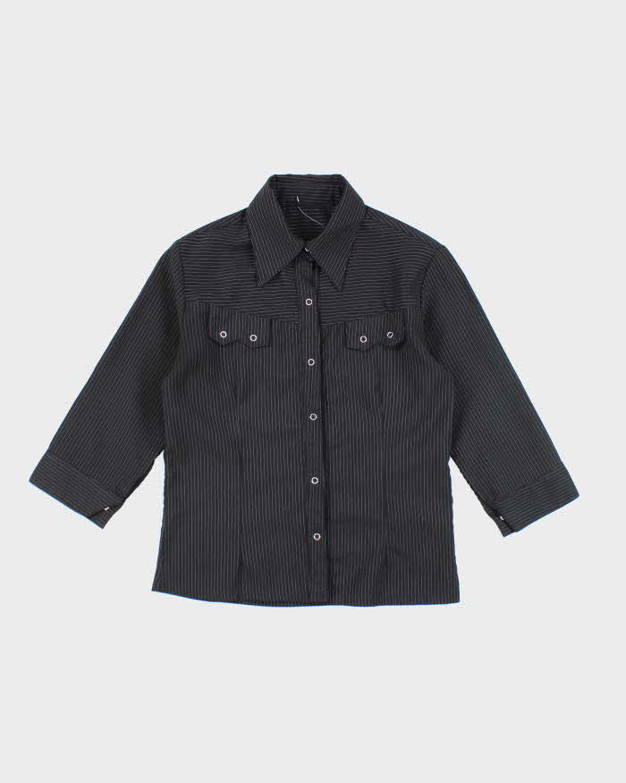 Vintage Y2k 00s Western Pin Stripe Blouse - S