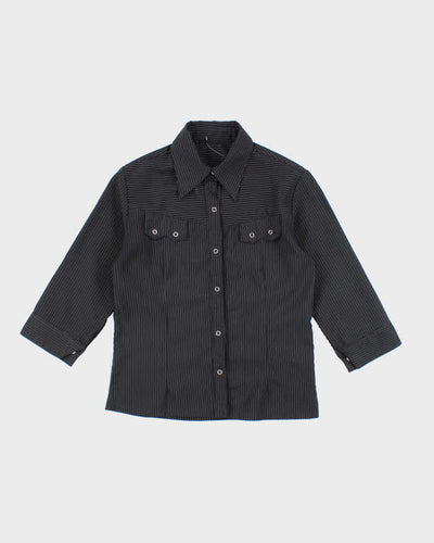 Vintage Y2k 00s Western Pin Stripe Blouse - S