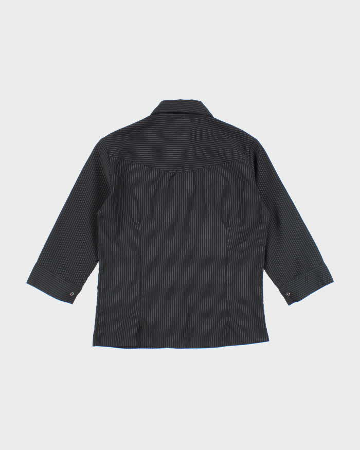 Vintage Y2k 00s Western Pin Stripe Blouse - S
