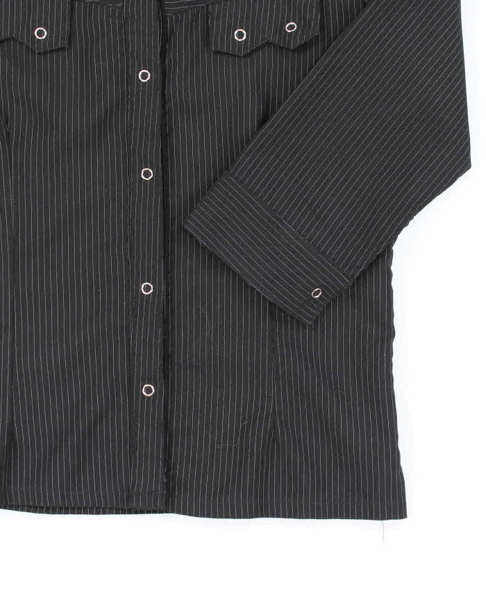 Vintage Y2k 00s Western Pin Stripe Blouse - S