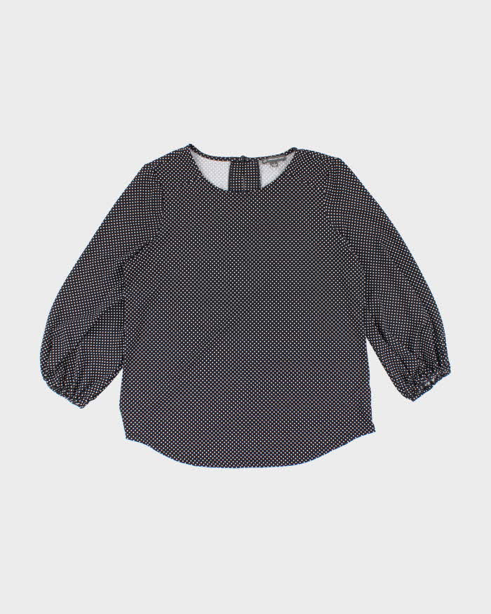 Vintage Y2k 00s Adrianna Papell Polka Dot Top - S