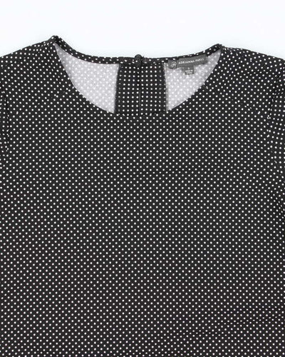 Vintage Y2k 00s Adrianna Papell Polka Dot Top - S
